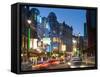 Theatreland in the Evening, Shaftesbury Avenue, London, England, United Kingdom, Europe-Alan Copson-Framed Stretched Canvas