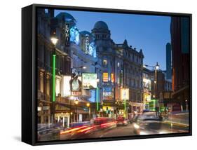 Theatreland in the Evening, Shaftesbury Avenue, London, England, United Kingdom, Europe-Alan Copson-Framed Stretched Canvas
