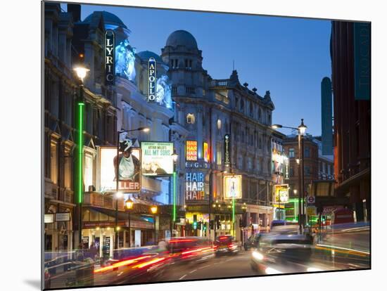 Theatreland in the Evening, Shaftesbury Avenue, London, England, United Kingdom, Europe-Alan Copson-Mounted Photographic Print