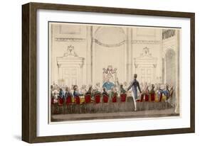 Theatrical Fund Dinner Held at Freemasons Tavern-null-Framed Art Print