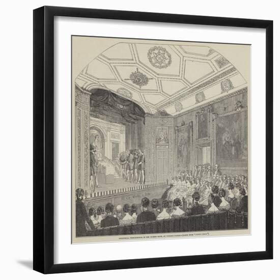 Theatrical Performance in the Rubens Room, at Windsor Castle-null-Framed Giclee Print