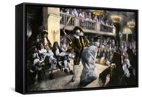 Theatrical Production of "Les Fourberies De Scapin," a Play by Moliere-null-Framed Stretched Canvas
