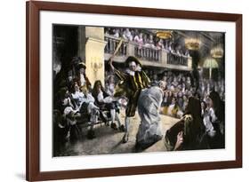 Theatrical Production of "Les Fourberies De Scapin," a Play by Moliere-null-Framed Giclee Print