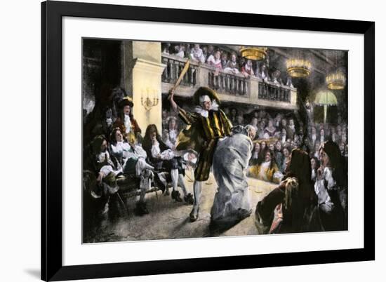 Theatrical Production of "Les Fourberies De Scapin," a Play by Moliere-null-Framed Giclee Print