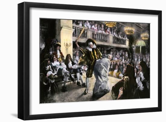 Theatrical Production of "Les Fourberies De Scapin," a Play by Moliere-null-Framed Giclee Print