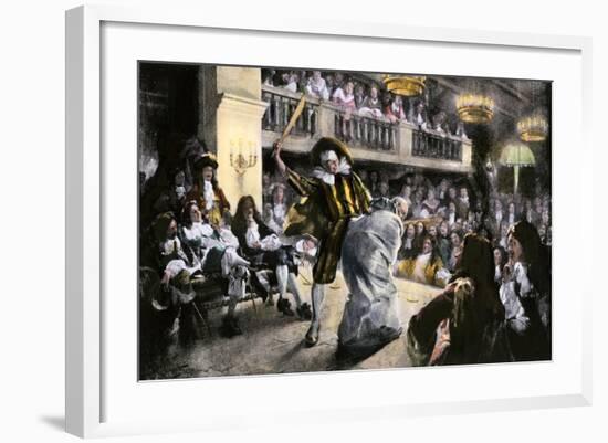 Theatrical Production of "Les Fourberies De Scapin," a Play by Moliere-null-Framed Giclee Print