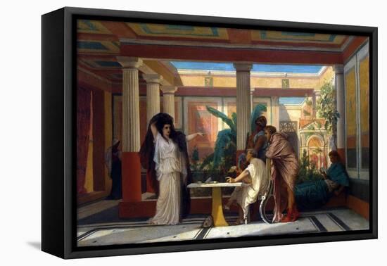 Theatrical Rehearsal in the House of an Ancient Rome Poet, 1855-Gustave Clarence Rodolphe Boulanger-Framed Stretched Canvas