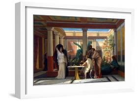 Theatrical Rehearsal in the House of an Ancient Rome Poet, 1855-Gustave Clarence Rodolphe Boulanger-Framed Giclee Print