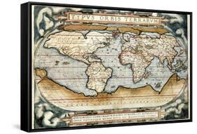 "Theatrum Orbis Terrarum" (Anntwerp, 1570)-Abraham Ortelius-Framed Stretched Canvas