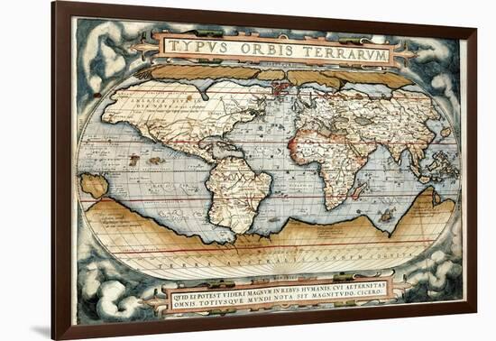 "Theatrum Orbis Terrarum" (Anntwerp, 1570)-Abraham Ortelius-Framed Art Print