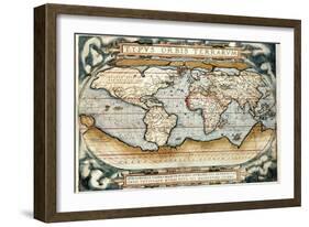 "Theatrum Orbis Terrarum" (Anntwerp, 1570)-Abraham Ortelius-Framed Art Print