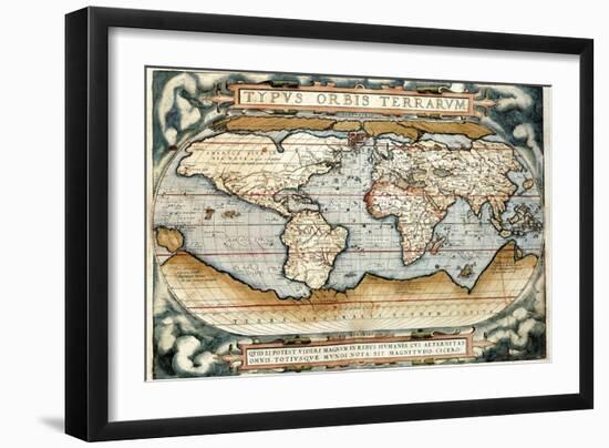 "Theatrum Orbis Terrarum" (Anntwerp, 1570)-Abraham Ortelius-Framed Art Print