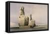 Thebes: the Colossal Statues of Amunoph III-David Roberts-Framed Stretched Canvas