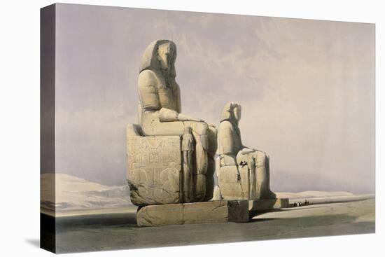 Thebes: the Colossal Statues of Amunoph III-David Roberts-Stretched Canvas