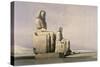 Thebes: the Colossal Statues of Amunoph III-David Roberts-Stretched Canvas