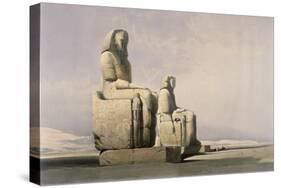 Thebes: the Colossal Statues of Amunoph III-David Roberts-Stretched Canvas