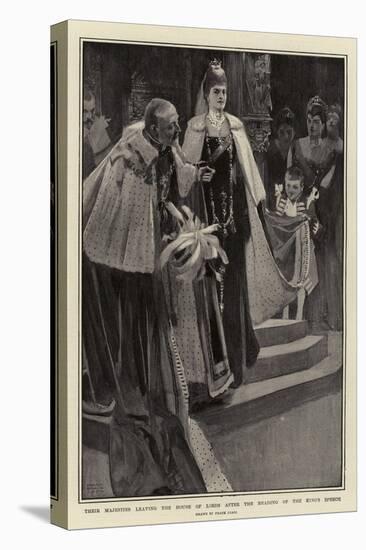 Their Majesties Leaving the House of Lords after the Reading of the King's Speech-Frank Craig-Stretched Canvas