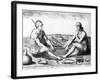 Their Sitting at Meat, 1590-John White-Framed Giclee Print