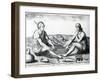 Their Sitting at Meat, 1590-John White-Framed Giclee Print