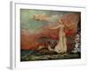 Thel and the Worm by William Blake-William Blake-Framed Giclee Print