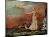 Thel and the Worm by William Blake-William Blake-Mounted Premium Giclee Print