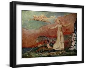 Thel and the Worm by William Blake-William Blake-Framed Giclee Print