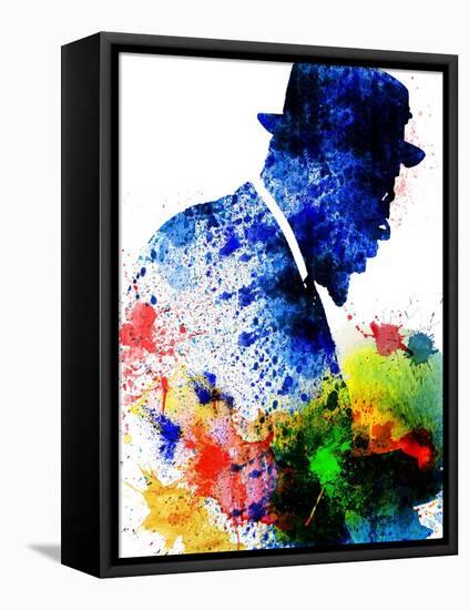 Thelonious Monk Watercolor-Jack Hunter-Framed Stretched Canvas