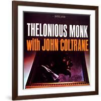 Thelonious Monk with John Coltrane - Thelonious Monk with John Coltrane-null-Framed Art Print