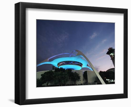 Theme Building and Lax Tower, Los Angeles Airport-Walter Bibikow-Framed Photographic Print