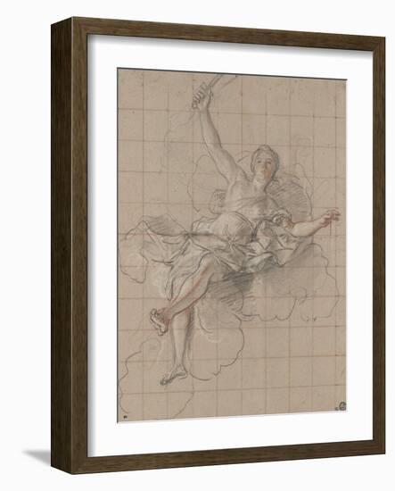 Thémis ou la justice couchée sur des nuages-Antoine Coypel-Framed Giclee Print