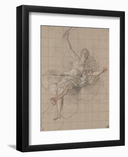 Thémis ou la justice couchée sur des nuages-Antoine Coypel-Framed Giclee Print