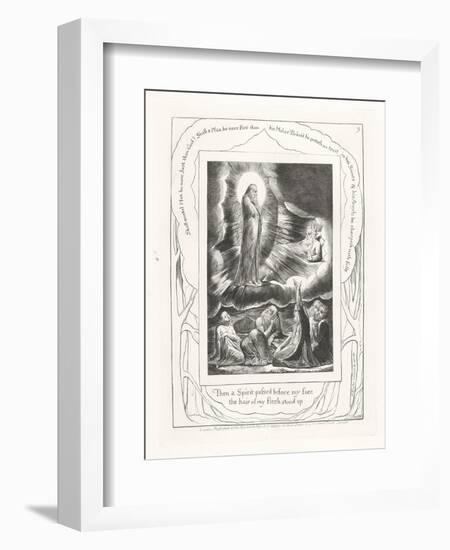 Then a Spirit Passed before My Face the Hair of My Flesh Stood Up, 1825-William Blake-Framed Giclee Print