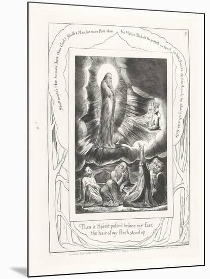 Then a Spirit Passed before My Face the Hair of My Flesh Stood Up, 1825-William Blake-Mounted Giclee Print