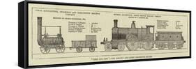 Then and Now, the Earliest and Latest Locomotive Engines-null-Framed Stretched Canvas