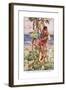 Then He Climbed Quietly Down, Jack and the Beanstalk, 1925-William Henry Margetson-Framed Giclee Print