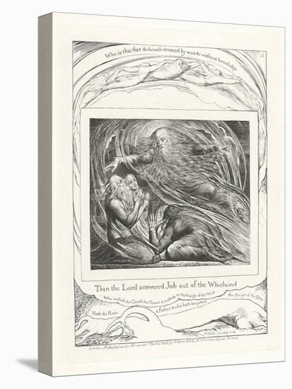 Then the Lord Answered Job Out of the Whirlwind, 1825-William Blake-Stretched Canvas