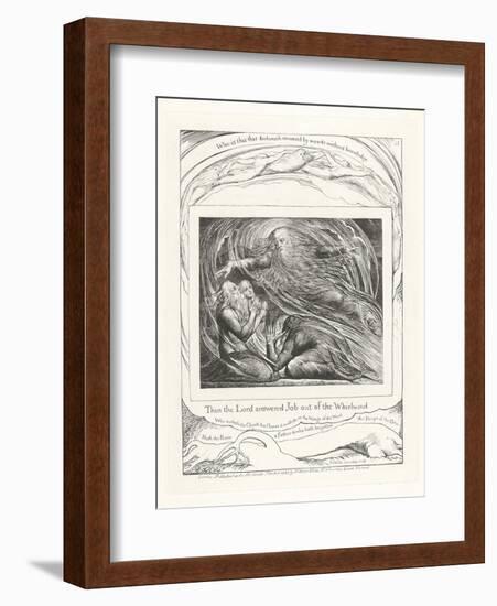 Then the Lord Answered Job Out of the Whirlwind, 1825-William Blake-Framed Giclee Print