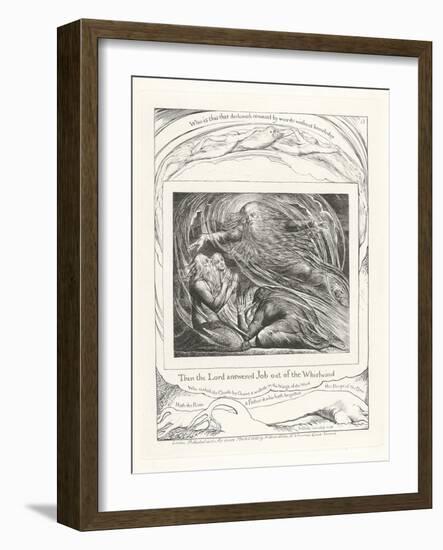 Then the Lord Answered Job Out of the Whirlwind, 1825-William Blake-Framed Giclee Print