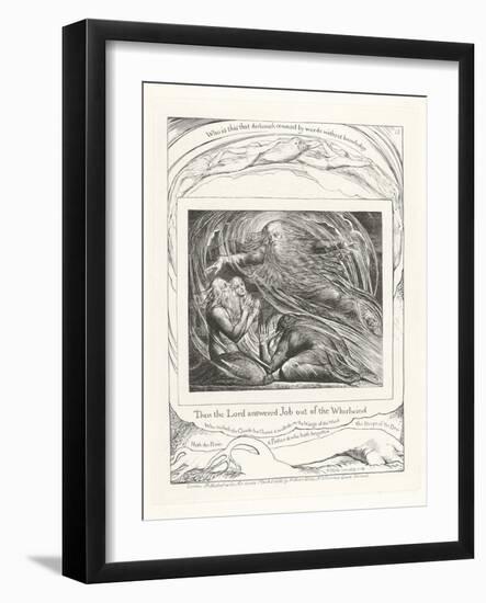 Then the Lord Answered Job Out of the Whirlwind, 1825-William Blake-Framed Giclee Print