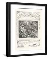 Then the Lord Answered Job Out of the Whirlwind, 1825-William Blake-Framed Giclee Print