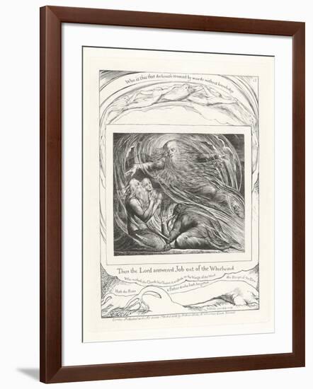 Then the Lord Answered Job Out of the Whirlwind, 1825-William Blake-Framed Giclee Print