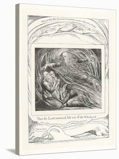 Then the Lord Answered Job Out of the Whirlwind, 1825-William Blake-Stretched Canvas