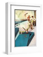 Then The Real Fight Began-Howard Pyle-Framed Premium Giclee Print