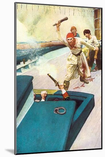 Then The Real Fight Began-Howard Pyle-Mounted Premium Giclee Print