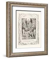 Then Went Satan Forth from the Presence of the Lord, 1825-William Blake-Framed Giclee Print