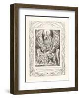 Then Went Satan Forth from the Presence of the Lord, 1825-William Blake-Framed Giclee Print