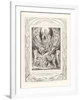 Then Went Satan Forth from the Presence of the Lord, 1825-William Blake-Framed Giclee Print