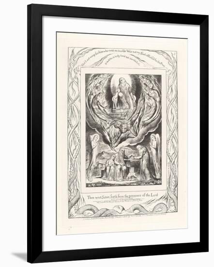 Then Went Satan Forth from the Presence of the Lord, 1825-William Blake-Framed Giclee Print