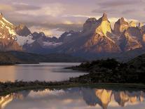 Lake Pehoe and Paine Grande at Sunrise, Torres del Paine National Park, Patagonia, Chile-Theo Allofs-Photographic Print