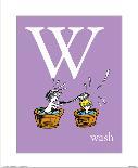 W is for Wash (purple)-Theodor (Dr. Seuss) Geisel-Art Print